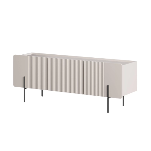 Szafka RTV Malmi 150 cm - kaszmir / czarne nóżki